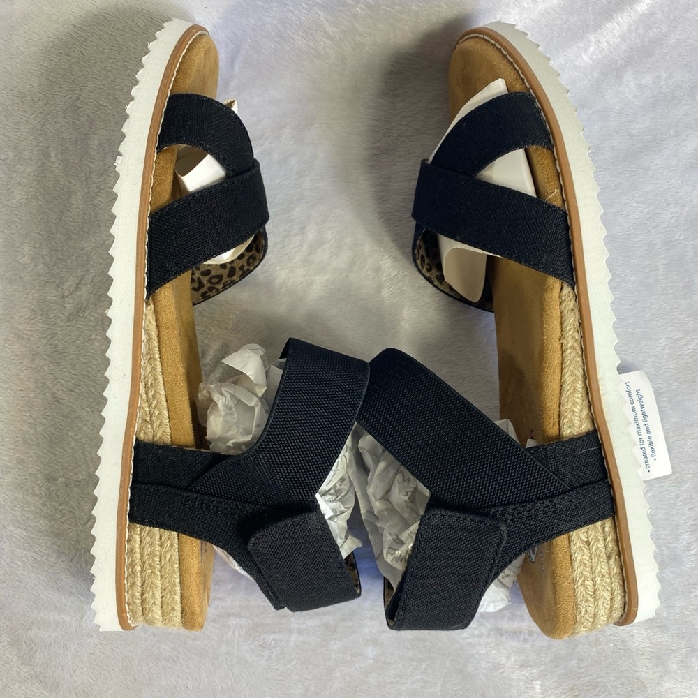 Skechers Women's Bobs Desert Kiss Secret Picnic Strappy Sandals Black Sz 8.5 NWT - Picture 8 of 11